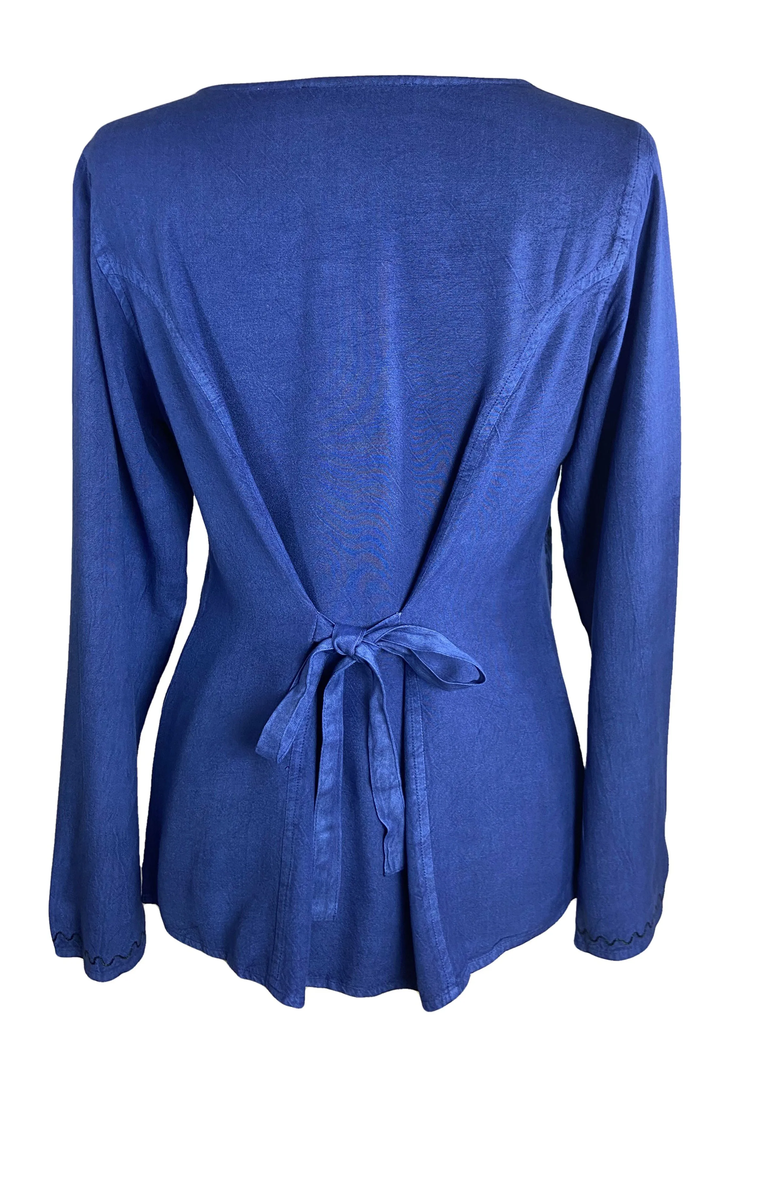 27 707 B Women's Boho Medieval Embroidered Button Down Full Sleeve Shirt Blouse