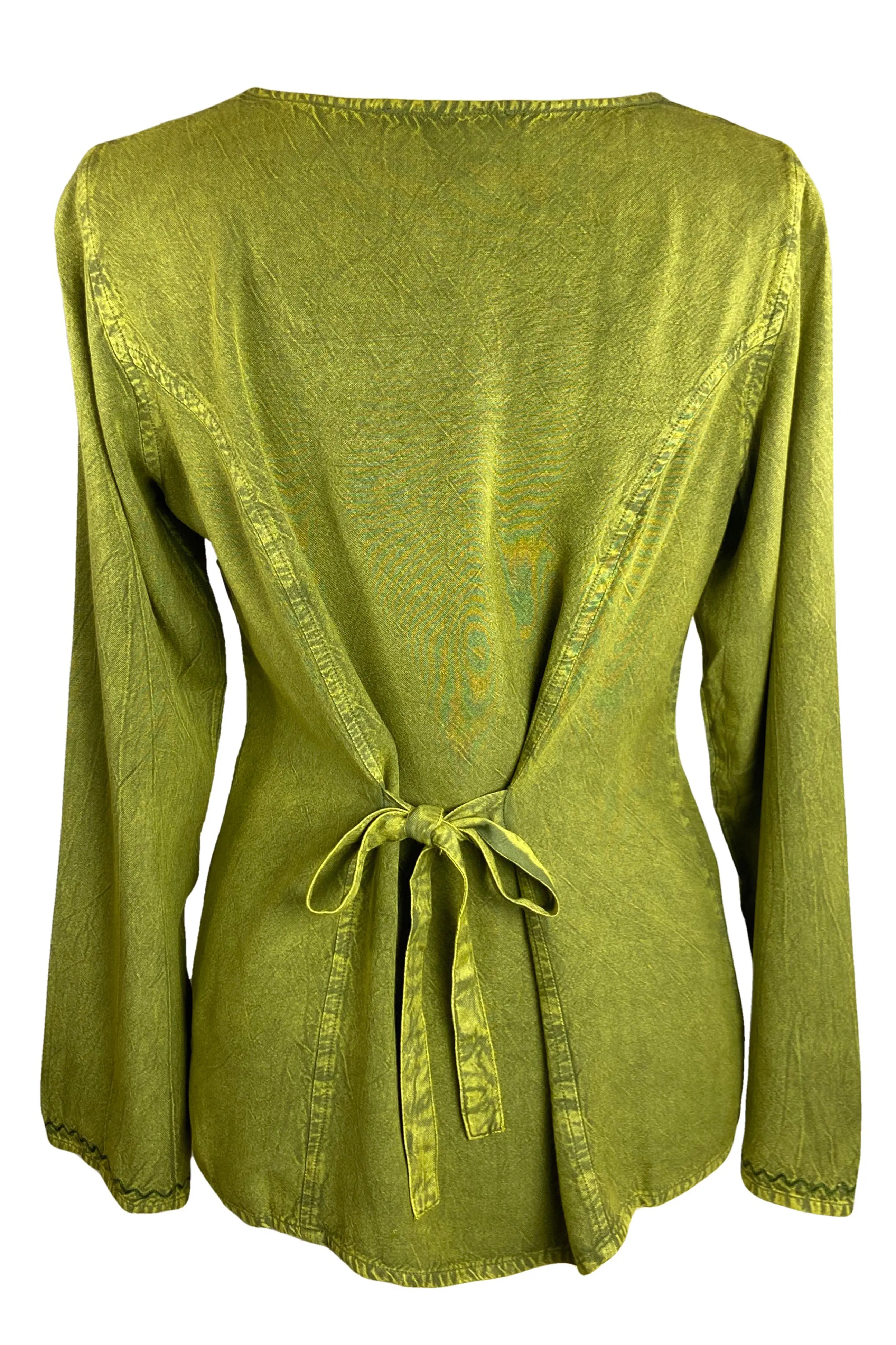 27 707 B Women's Boho Medieval Embroidered Button Down Full Sleeve Shirt Blouse