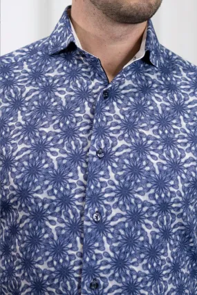 7 Downie St. - Navy Medallion Sport Shirt