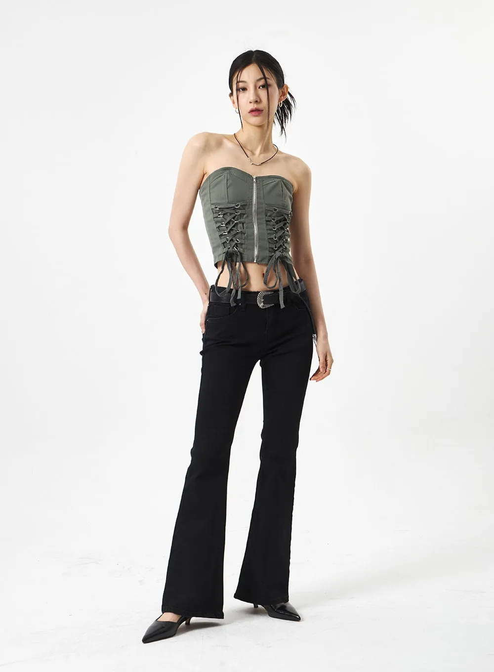 Bootcut Cotton Pants CA310