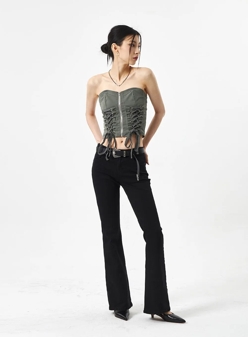 Bootcut Cotton Pants CA310