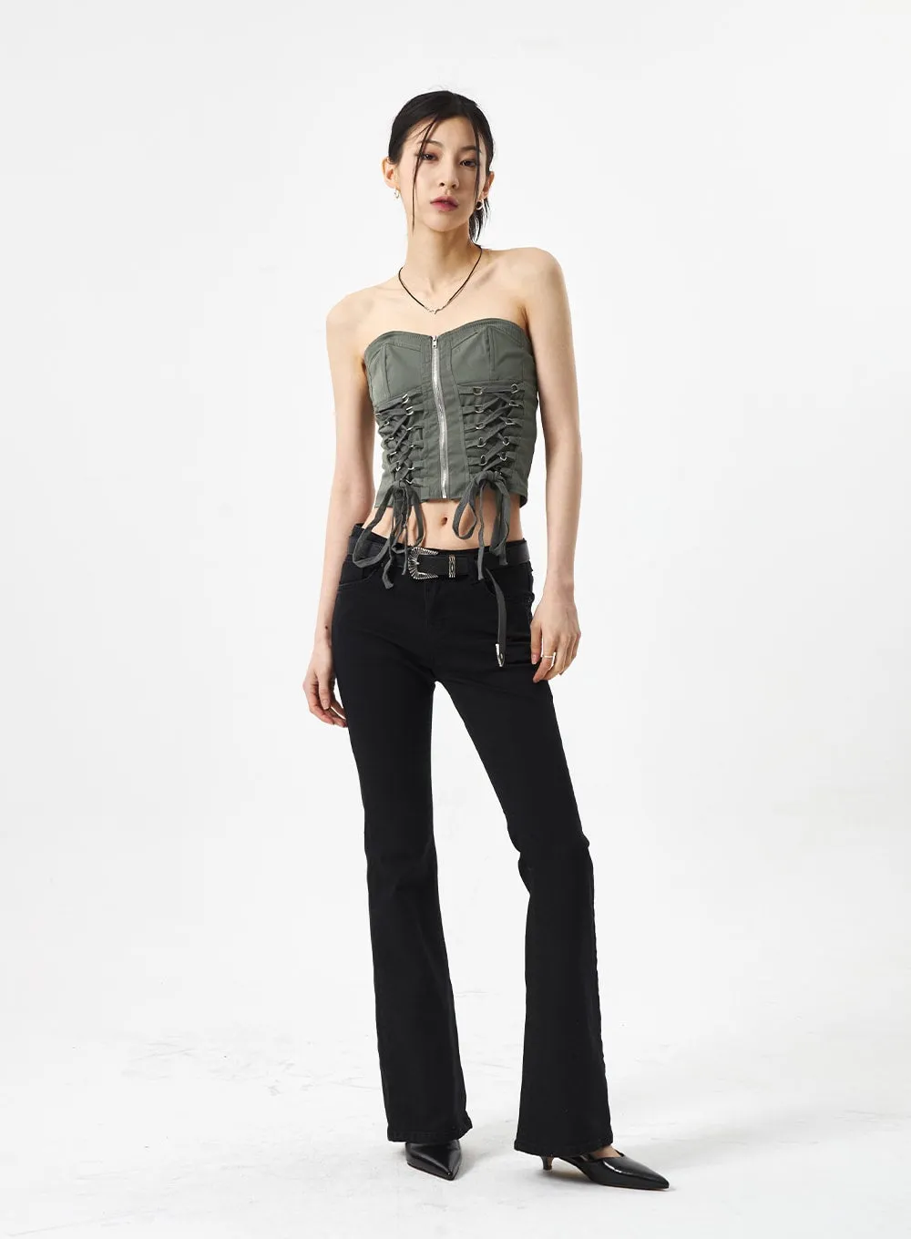 Bootcut Cotton Pants CA310