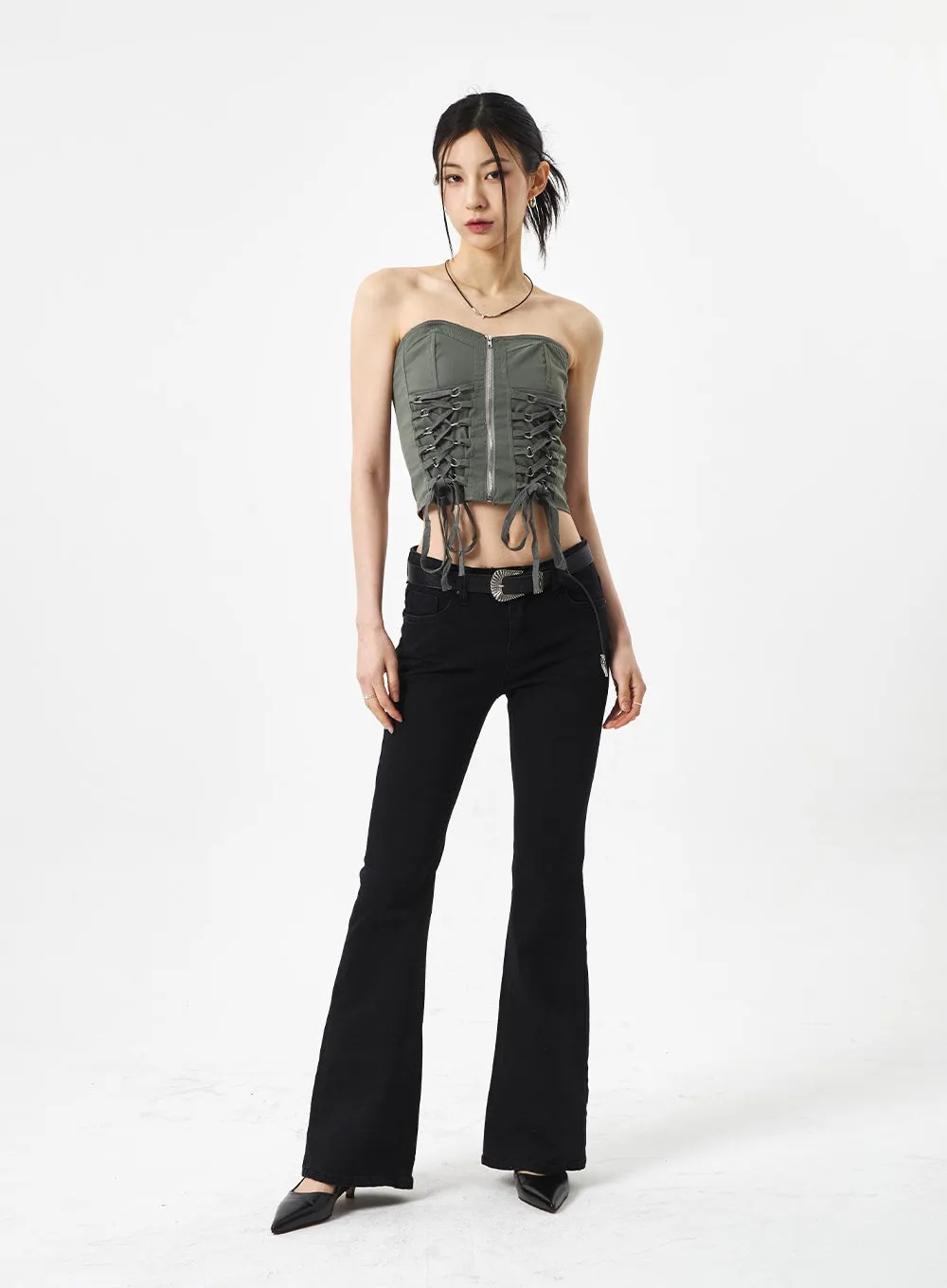 Bootcut Cotton Pants CA310