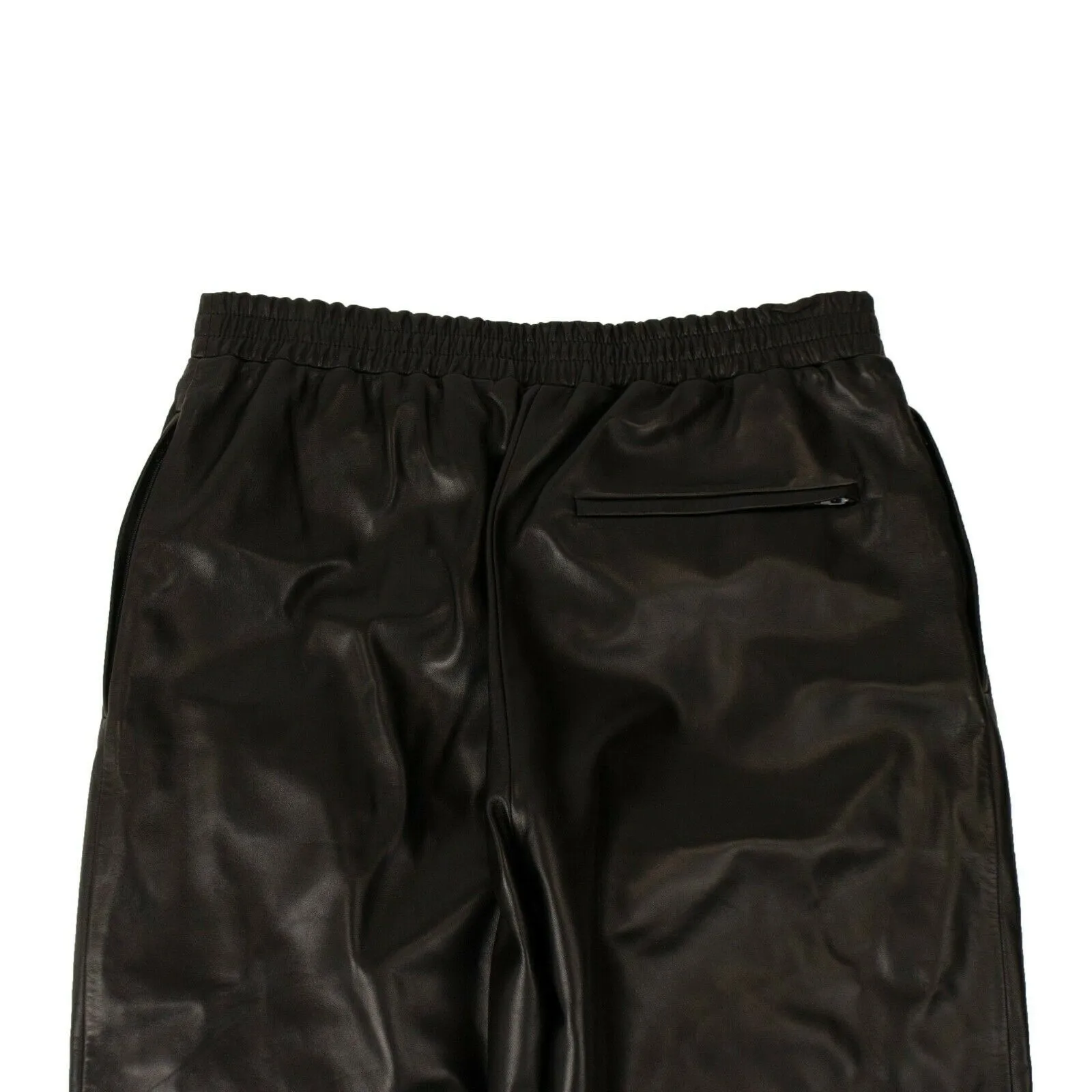 Burberry Leather Long Trousers - Black