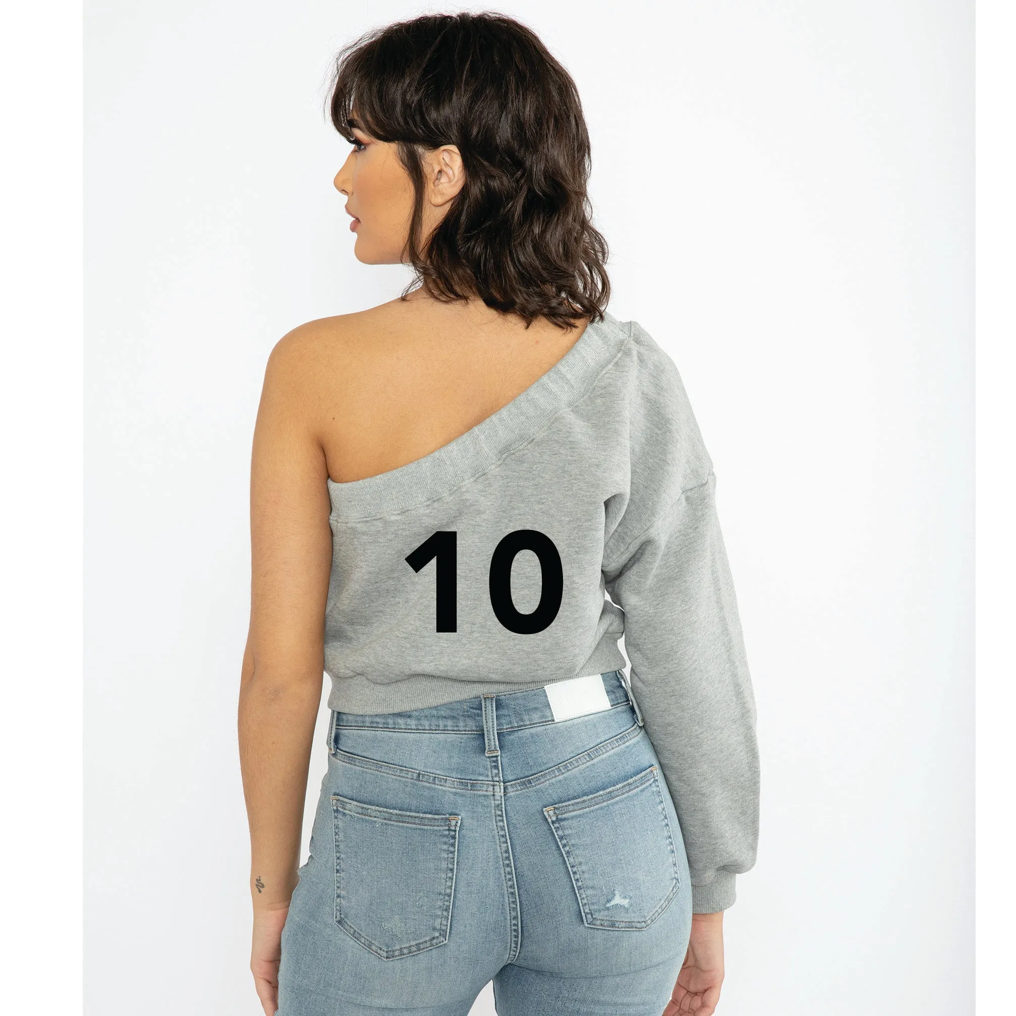 Cold Shoulder Grey top