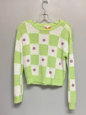 Design History Size 14 Green & Pink Cotton Big Girls Sweaters & Vests
