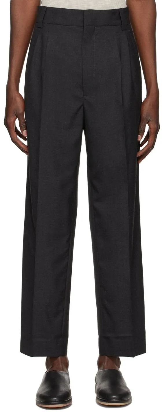 Fear of God Black Wool Double Pleated Trousers