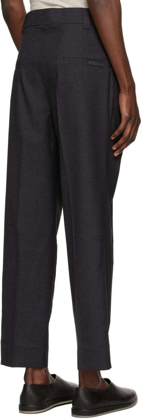 Fear of God Black Wool Double Pleated Trousers