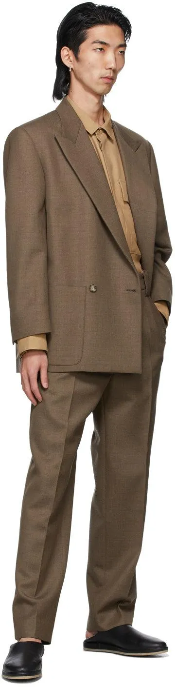 Fear of God Brown Wool Double Pleated Trousers