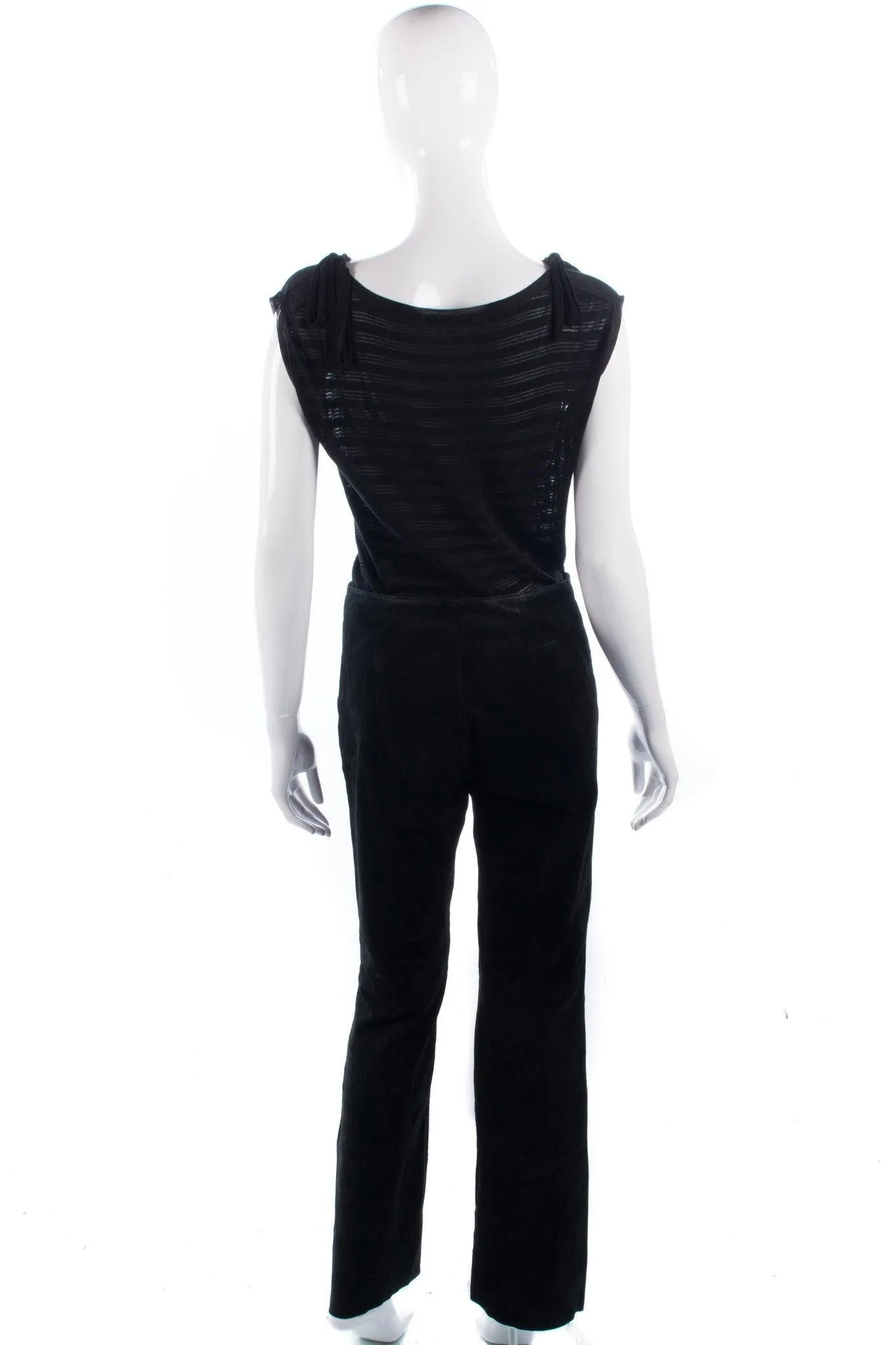 Live A Little Suede Trousers Black Size S