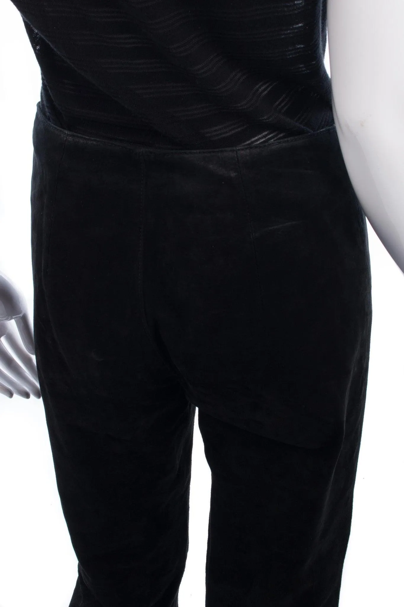 Live A Little Suede Trousers Black Size S