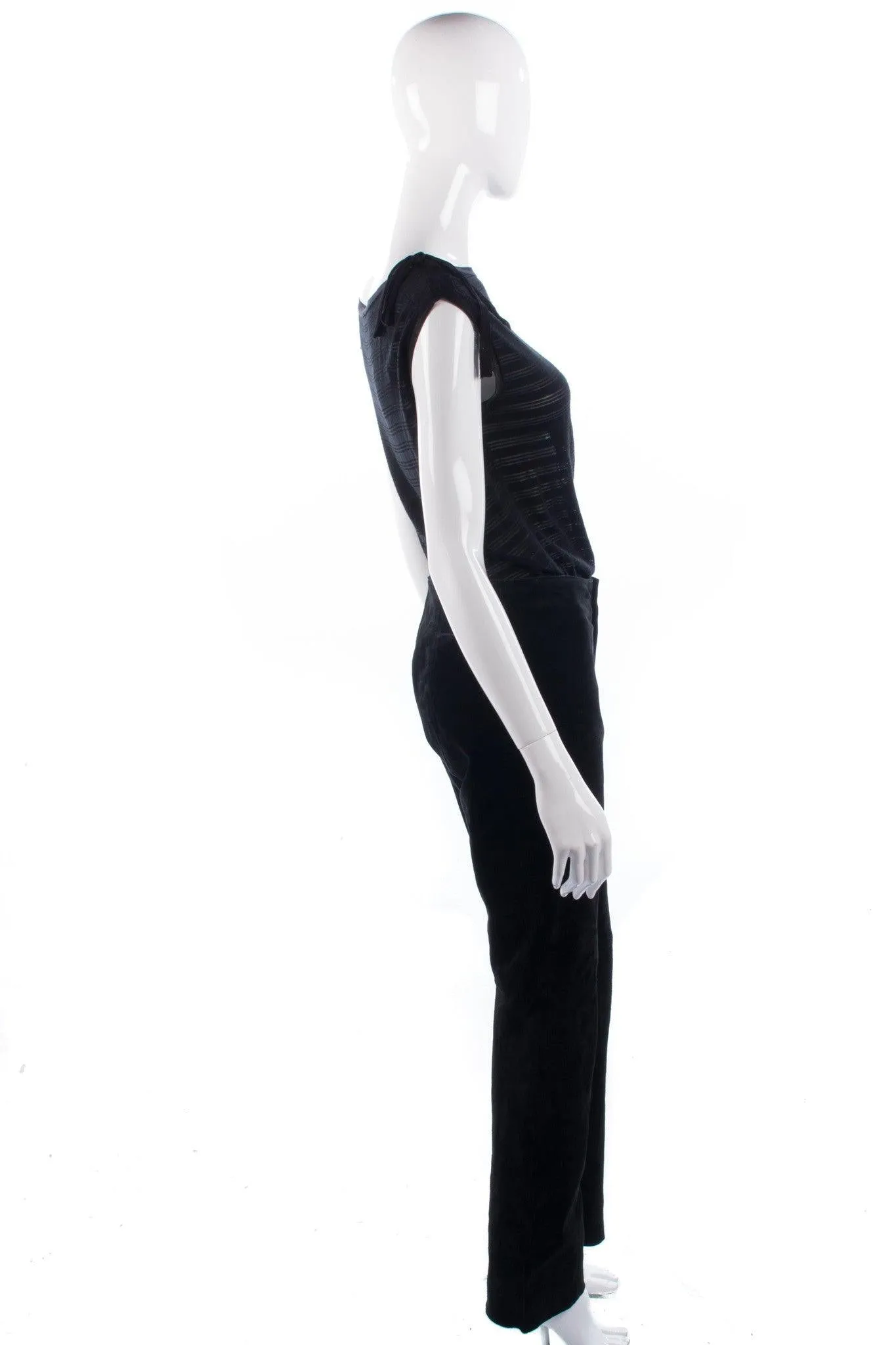 Live A Little Suede Trousers Black Size S