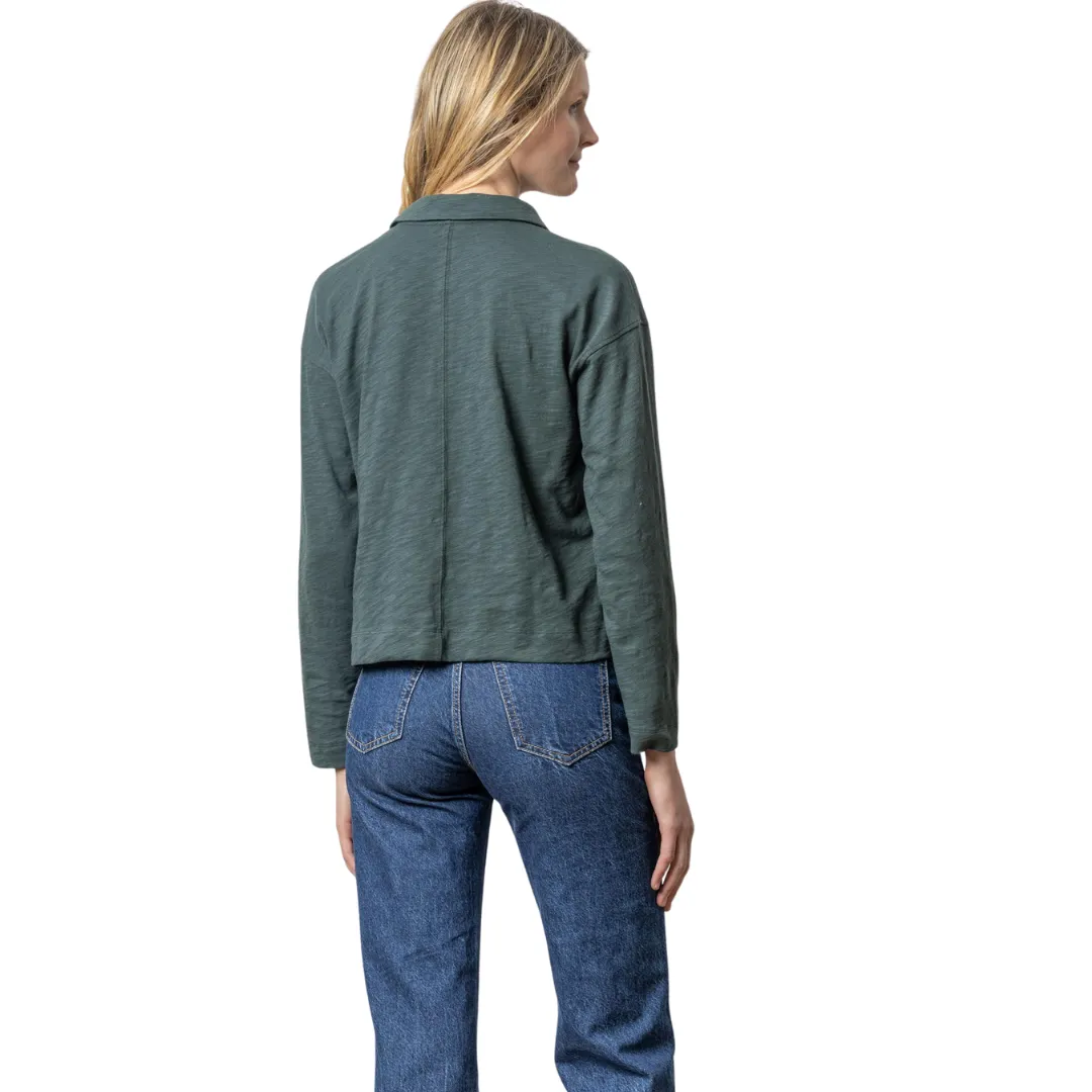 Long Sleeve Drop Shoulder Polo