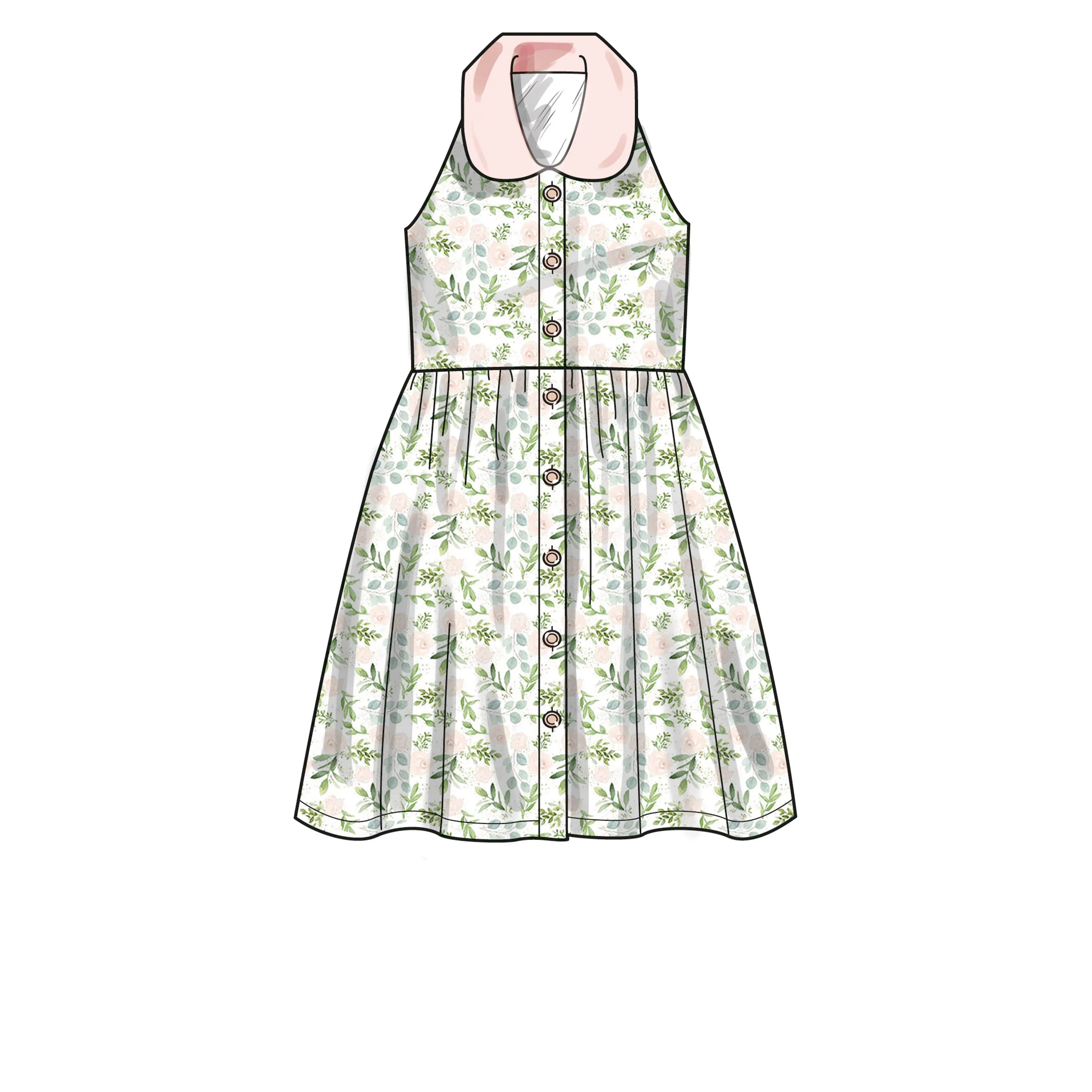 New Look Sewing Pattern 6727 - Children's and Girls' Dresses