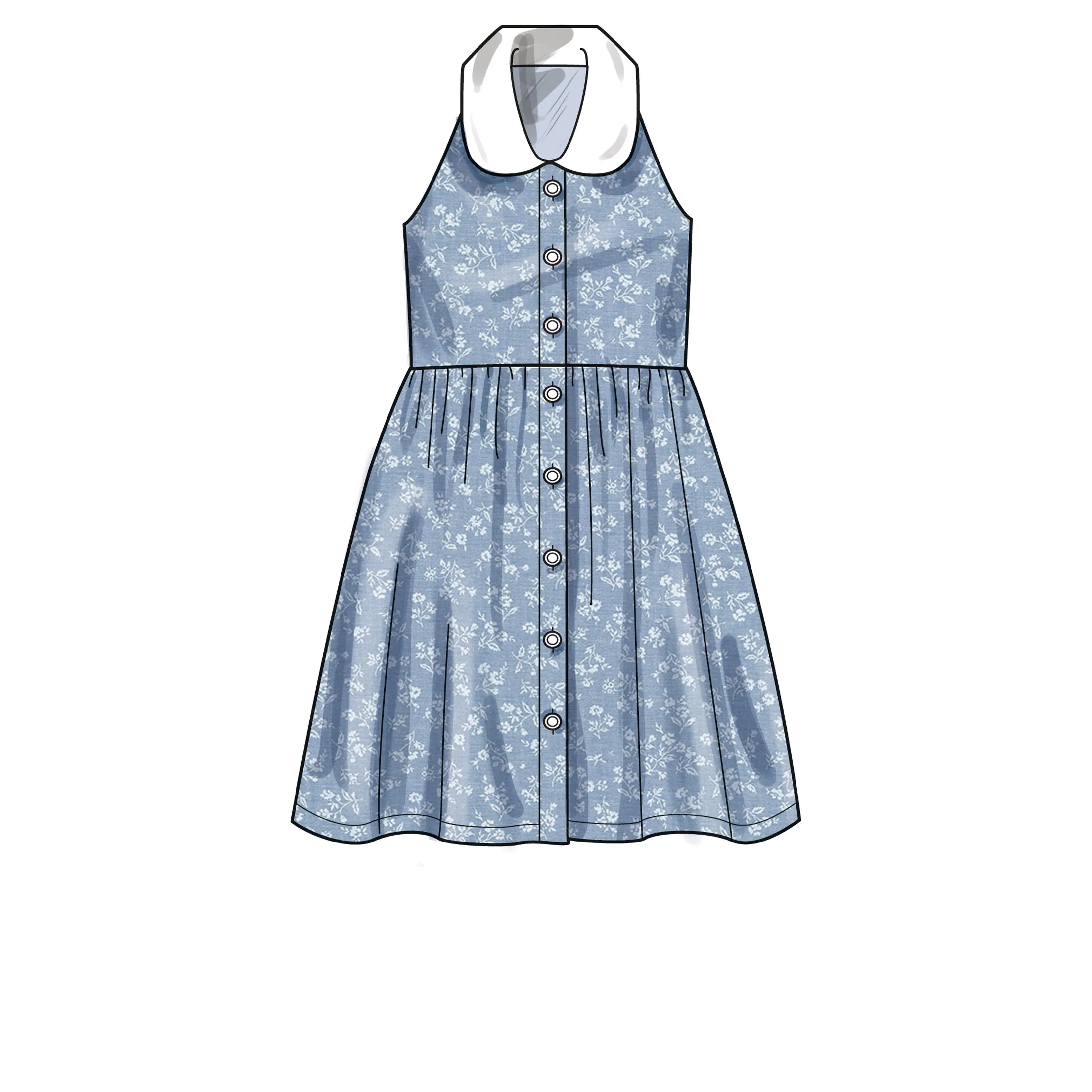 New Look Sewing Pattern 6727 - Children's and Girls' Dresses