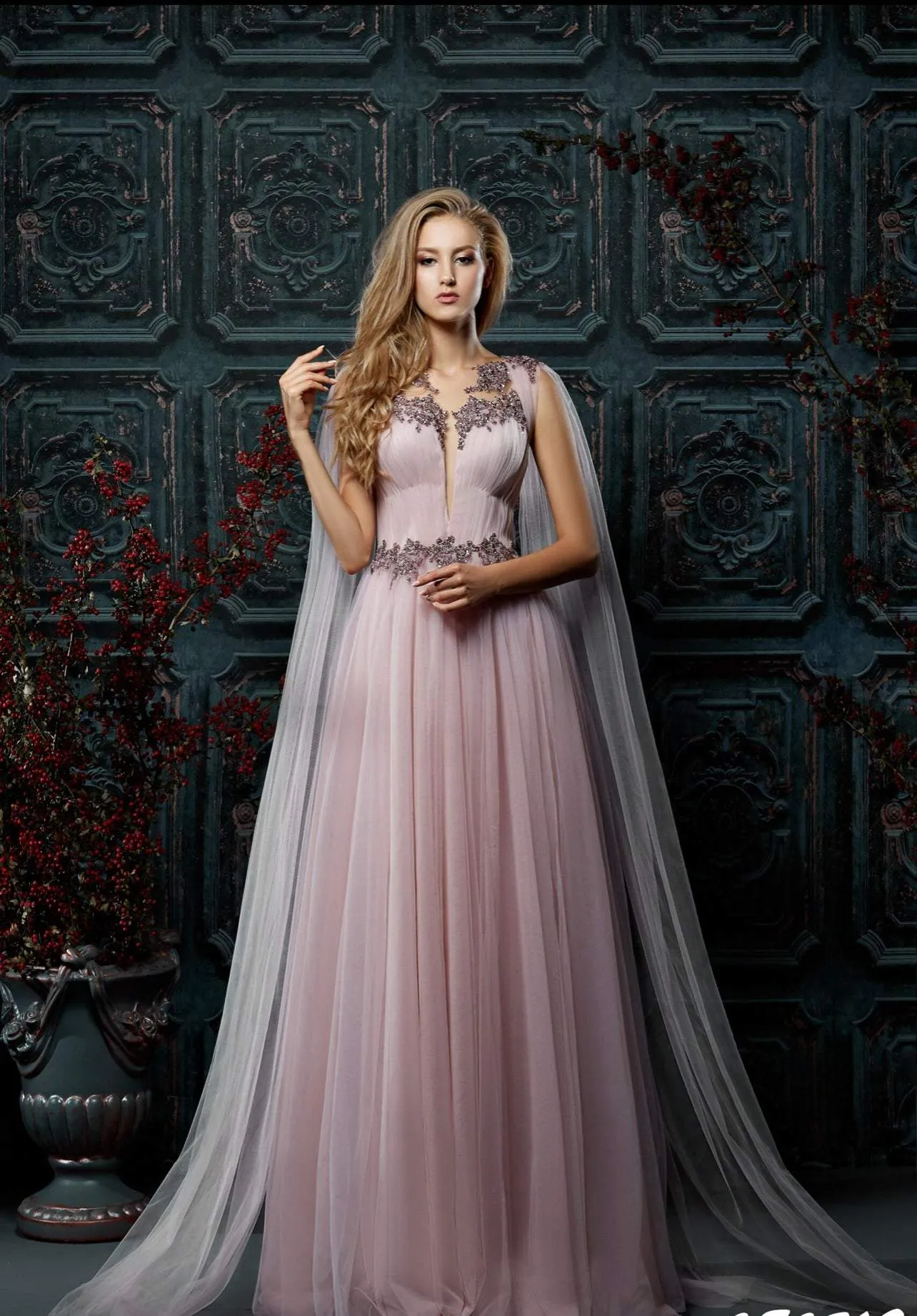 Pine Pink Wedding Dress