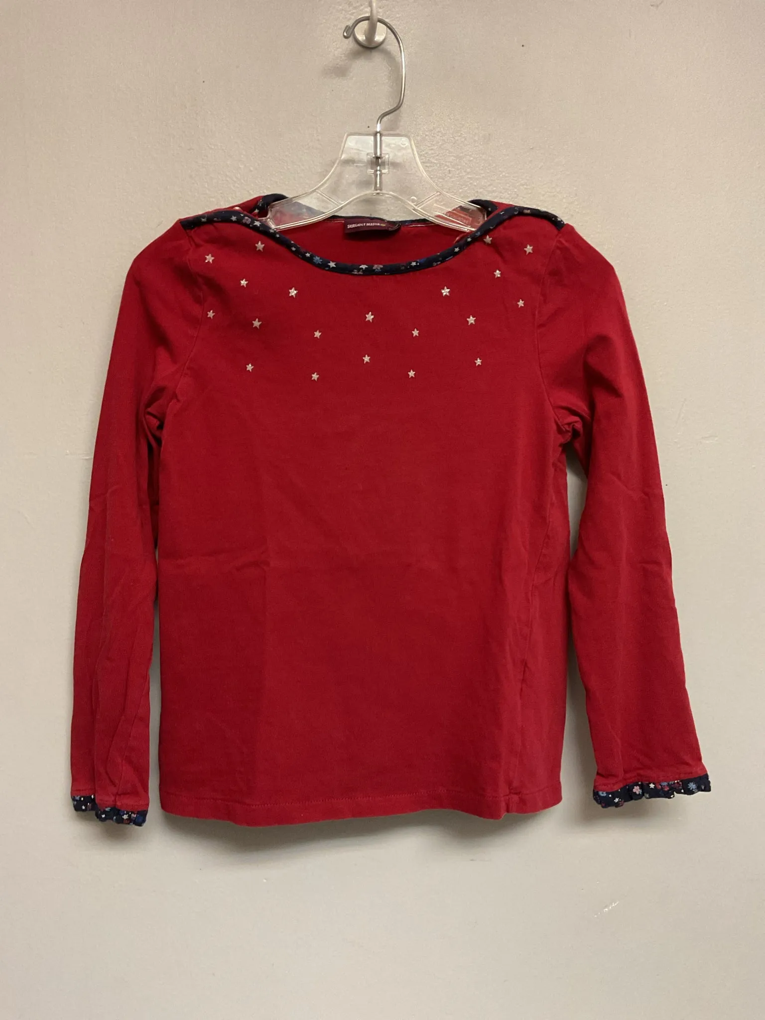 Sergent Major Size 8 Red & Navy Cotton Big Girls Tees/Polos/Tunics