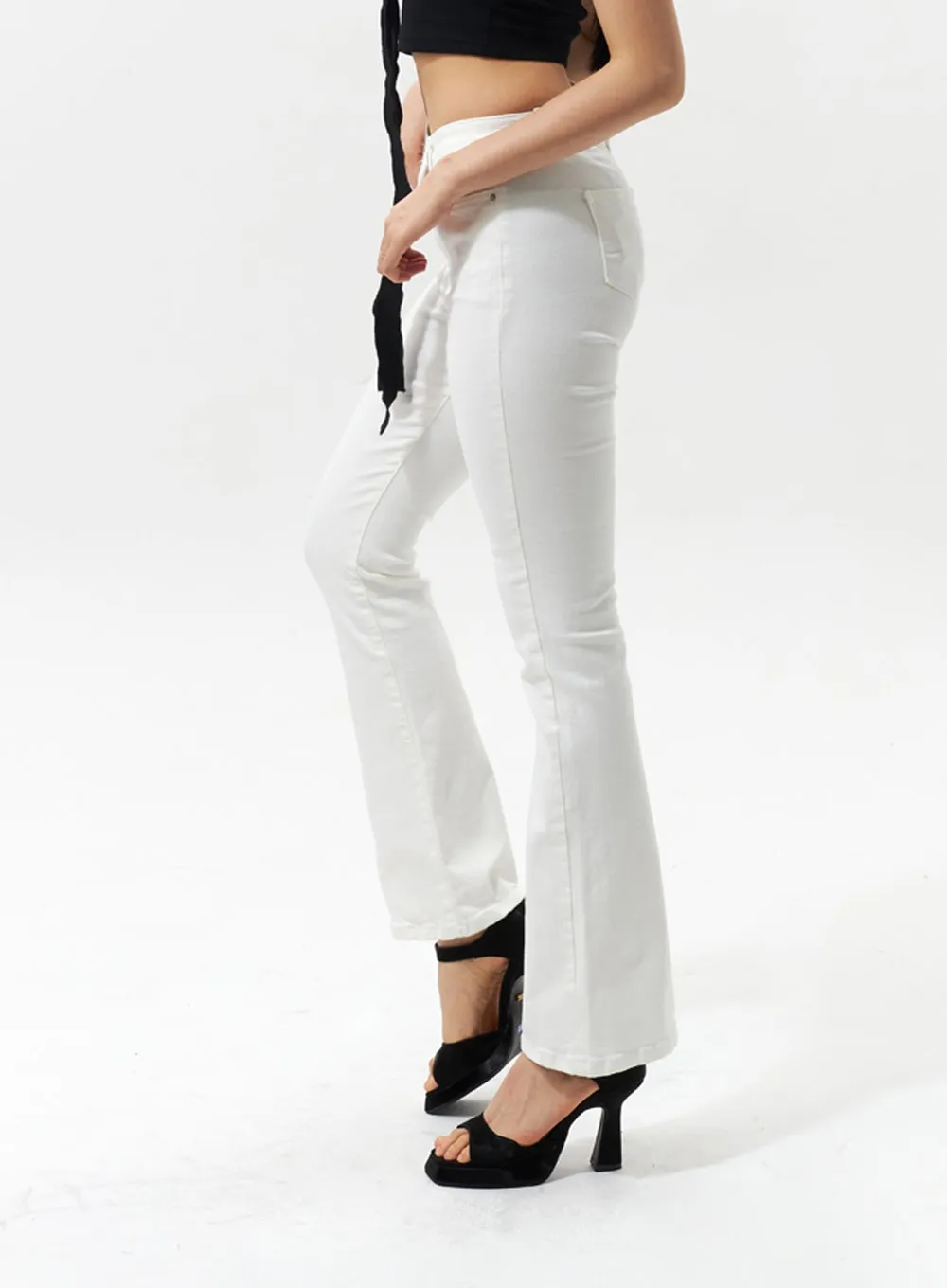 Strap Detail Bootcut Pants IU322